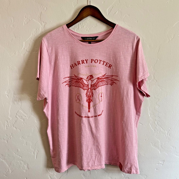 Harry Potter New York Size 2XL T-Shirt - Pink Fawkes Wizarding World 100% Cotton - Picture 1 of 8